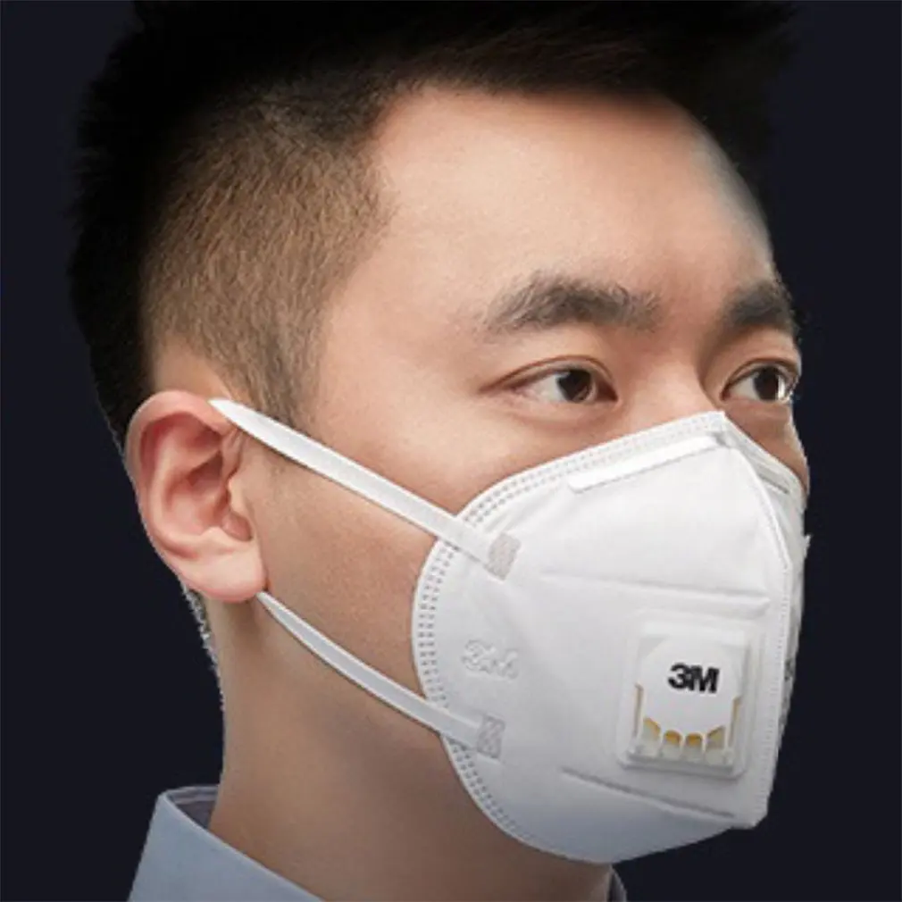 

25PCS 3M 9501V N95 Mouth Dust Respirator Folding Protection Mask Hanging Ear Single piece with Exhalation Valve Filter 2019