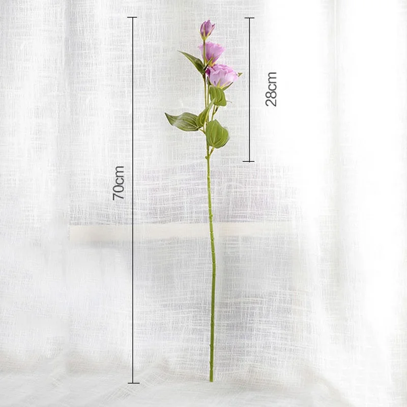 3 branches 70cm Artificial Flower Wholesale Trigeminal Eustoma Flower Home Decoration Fake Flower Wedding Flower silk Eustoma