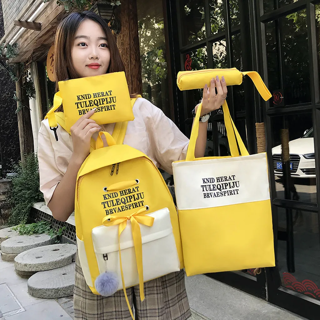 Повседневный школьный рюкзак Bolsa для девочки-подростка, водонепроницаемый нейлоновый рюкзак для ноутбука Mochila Escolar с брелком# G7