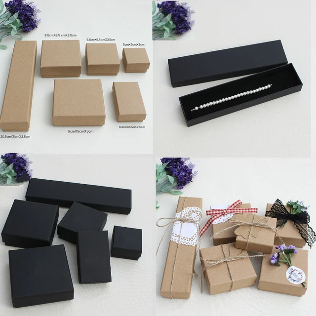 48 Pcs Jewelry Box Cardboard Boxes for Packaging Decorative Necklace Box  Empty Jewelry Boxes Colorful Jewelry Wrap Boxes for Pendants Earring