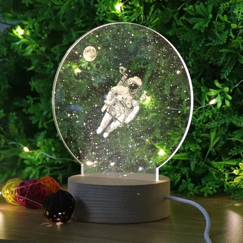 

2019 nuevo Dropship astronaut starry sky 3D night light bedside lamp Creative Gift