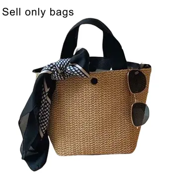 

2020 Straw Bags Women Handmade Woven Basket Bolsa Tote Summer Bohemian Beach Bags Luxury Brand Travel Cosmetic Handbag For Lady