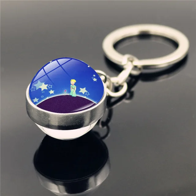 Don't Be a Boring Adult! Le Petit Prince B-612 Planet The Little Price keyring Fox Rose Classical Fairy Tale Glass Ball Keychain 10