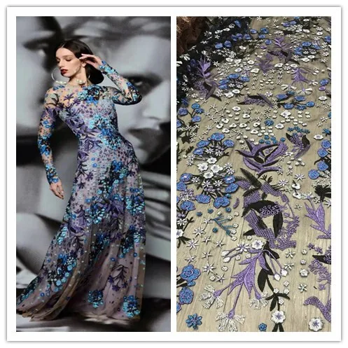 gorgeous French net lace fabric SYJ-11831 nice looking African tulle embroidery | Дом и сад