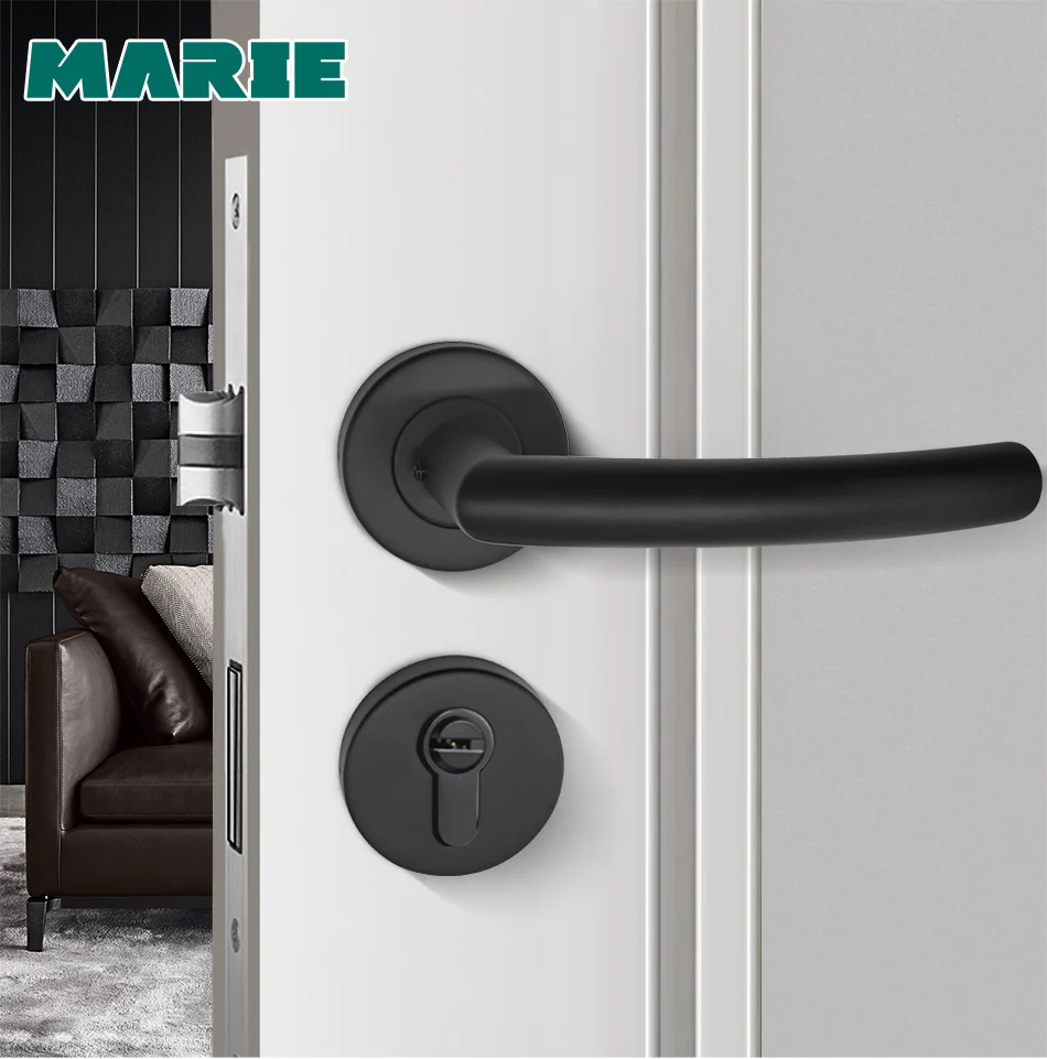 LH1007-Black-Color-Stainless-Steel-Half-Dummy-Door-Knob-For-Interior-Door-Lever-Brushed-Nickel-Door-Handle_01