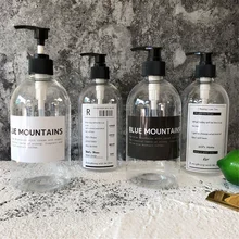 Шикарный домашний дозатор для шампуня и мыла, бутылка для мыла в скандинавском стиле Ins, пластиковая прозрачная портативная бутылка для хранения жидкого пресса, 500 мл