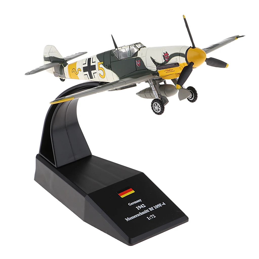 1/72 Bf-109 истребитель самолет литая модель-Германия военный боевой Воздушный самолет на подставке-отличная Коллекционная модель дисплея