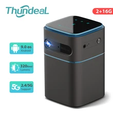 

ThundeaL 2K 4K Mini DLP Projector Pocket Pico Android 9.0 WiFi TV DLP Video Portable Projector Home Outdoor Smartphone Beamer