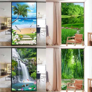 

Custom static glue-free matte stickers transparent bedroom balcony bathroom anti-light window stickers anti-peep film