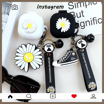 

Fashion Earphone Cover for Samsung Galaxy Buds Live Case Silicon Case 2020 Headphone Box with Lanyard Keychain