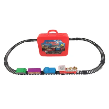

Doolland Classic Christmas Train Set Railway Tracks Under Christmas Tree Electronic Cartoon For Kids Battery Operated Toys Gifts