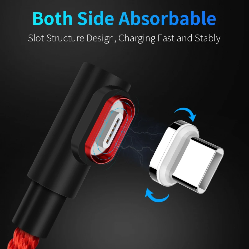 New Generation 3A Magnetic Micro Power Cord for iPhone USB Cable Samsung Fast Charge Data Cable 2
