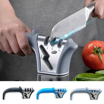 

4 In 1 Diamond Coated & Fine Ceramic Rod Knife Shears And Scissors Sharpening System Kitchen Tools Available