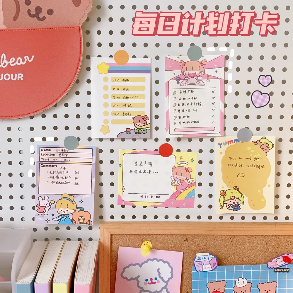 Sticky Note Simple Plan This Student Daily Notebook Time Management Learning Clocking Schedule Week Planner Memo Pads Office Tag