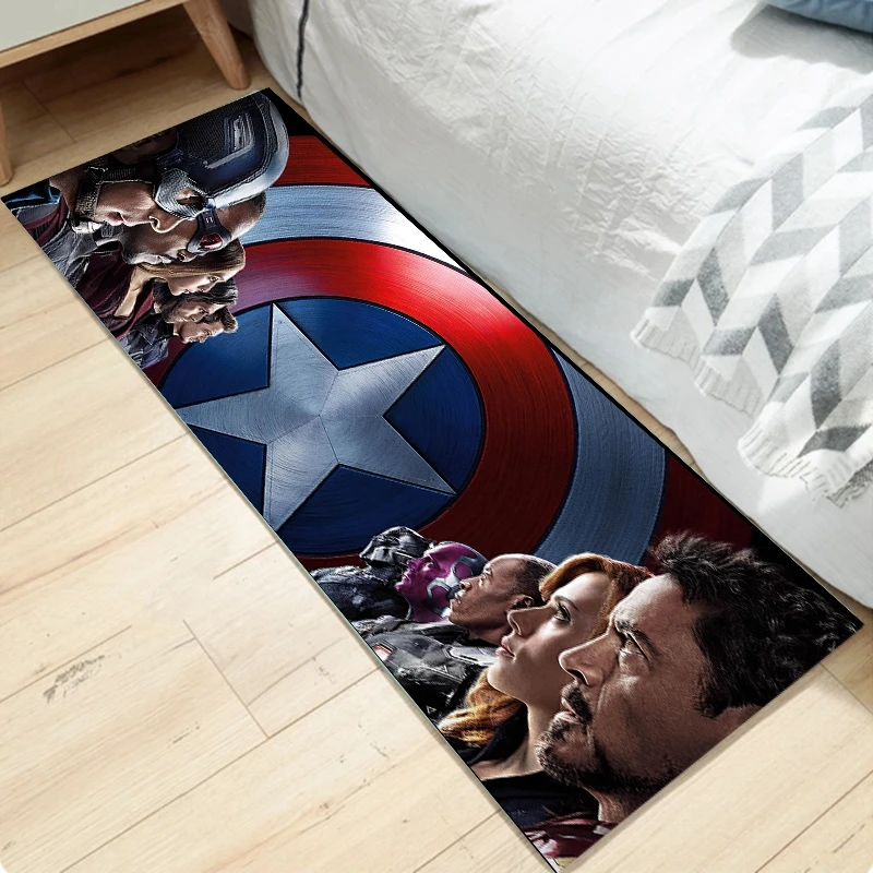 Captain America Marvel The Avengers Long Floor Doormat Rug Carpet Kitchen Non-slip Mat Cosplay Gifts