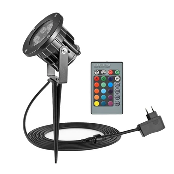 

Waterproof New Garden Lawn Lamp Outdoor Landscape LED Light w/Remote Control​ Path Landscape Warm White Green Spot Lights