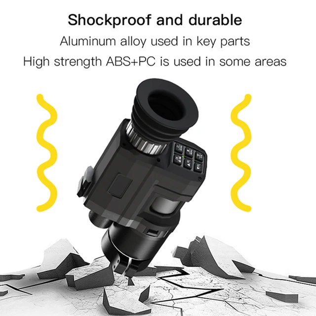 Monocular de alcance de visión nocturna para caza, doble inferido 940 nm y  850 nm, punto rojo, distancia de 1,148.3 ft, 3 niveles de luz, aumento de