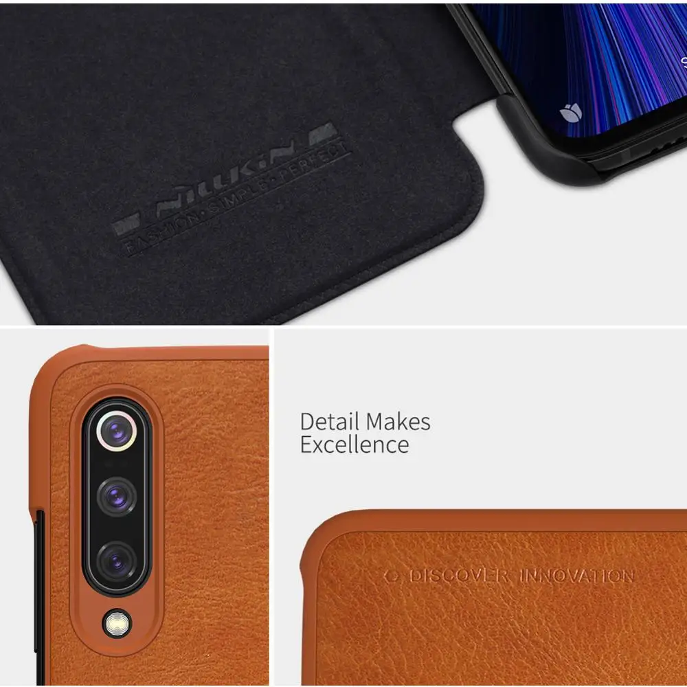 Для xiaomi mi9 Pro 5G чехол NILLKIN Qin smart wake up Флип кожаный бумажник для Xiaomi Mi cc9/cc9E/mi9 lite/Mi A3/Poco