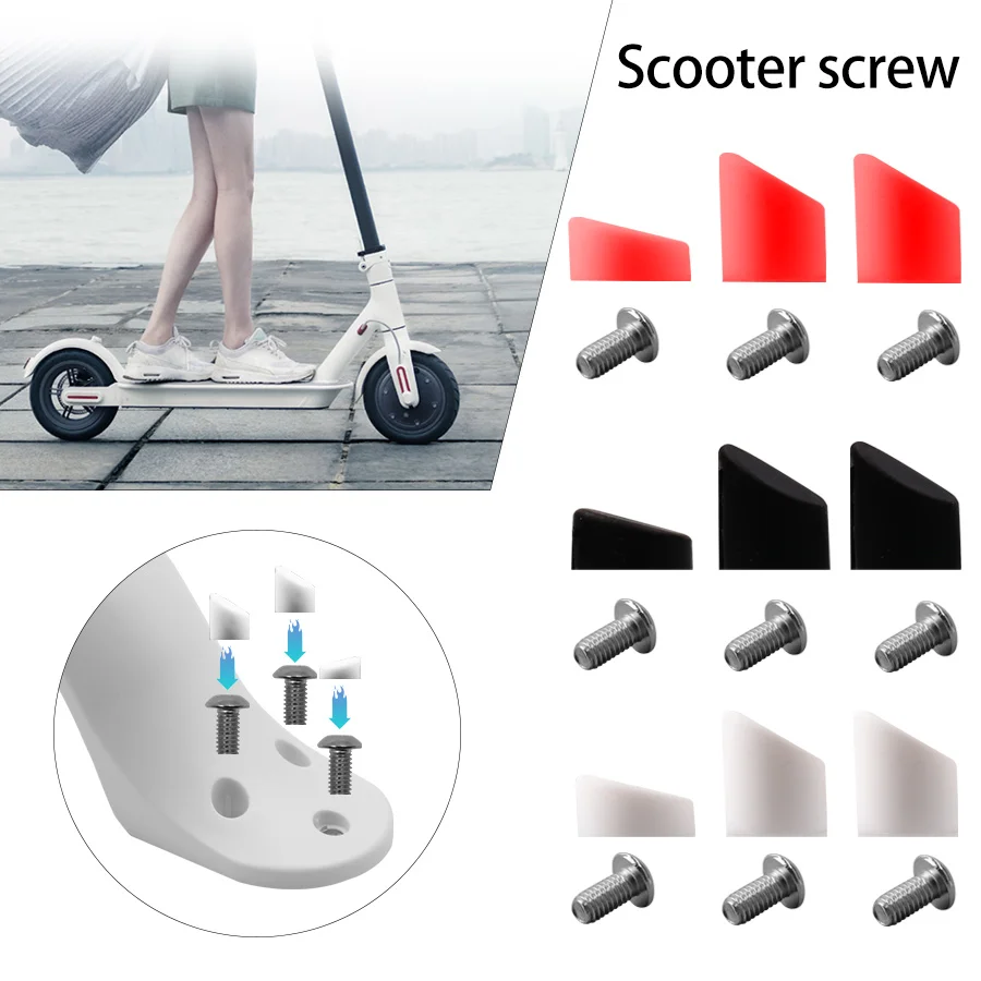 1 Set Fender Rubber Screw Plug Cover Case for Xiaomi M365 Electric Scooter 