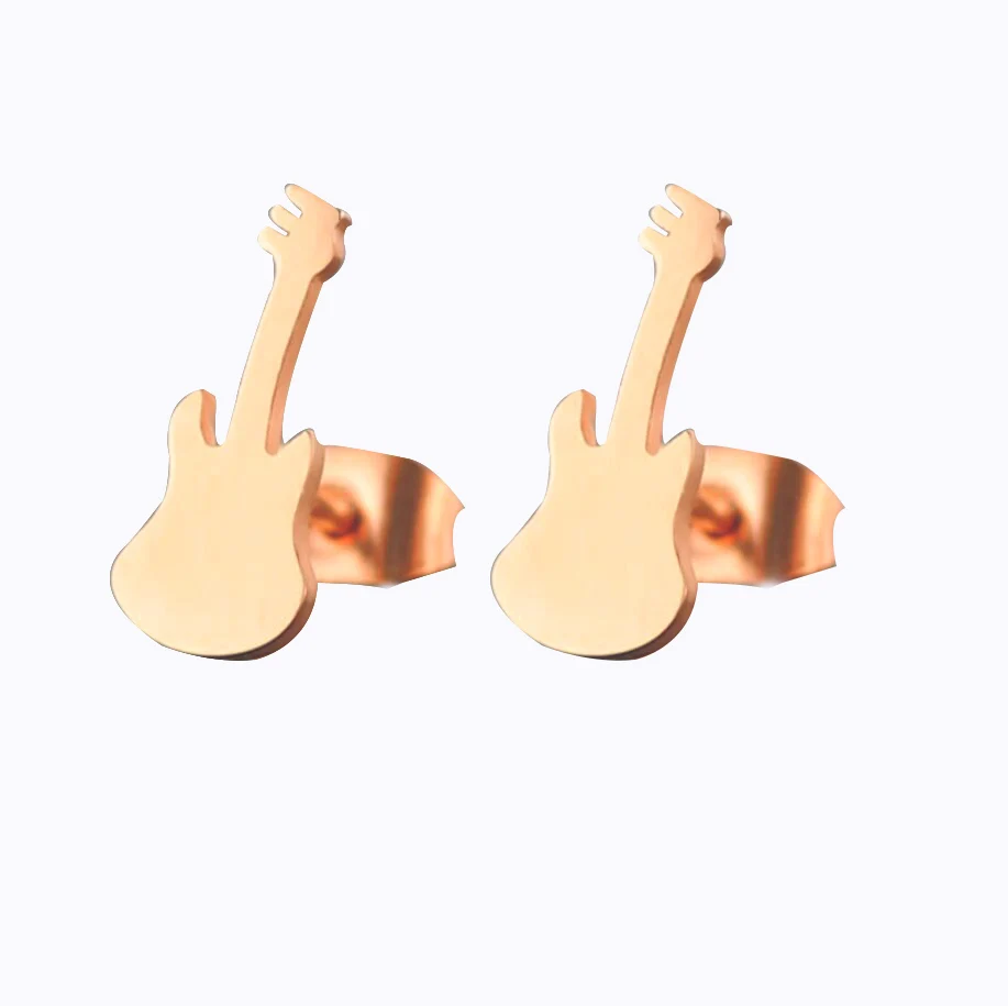 Jisensp NEW Fashion 3 Star Earings Black Stainless Steel Stud Earrings for Women Cute Minimalist Jewelry Earing oorbellen Brinco - Окраска металла: GED033R