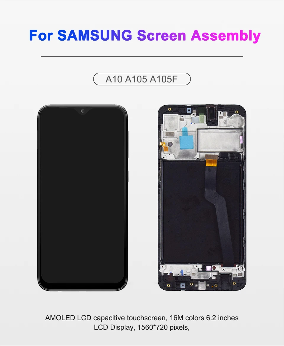 ЖК-дисплей для samsung A10, ЖК-дисплей, сенсорный экран, дигитайзер для samsung Galaxy A10, M10, ЖК-дисплей A105, A105/DS, A105, ЖК-дисплей