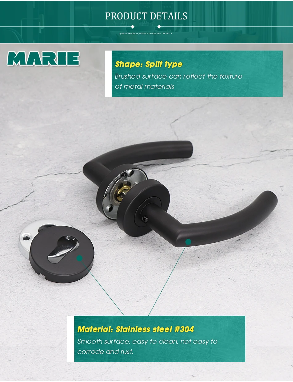 LH1007-Black-Color-Stainless-Steel-Half-Dummy-Door-Knob-For-Interior-Door-Lever-Brushed-Nickel-Door-Handle_03