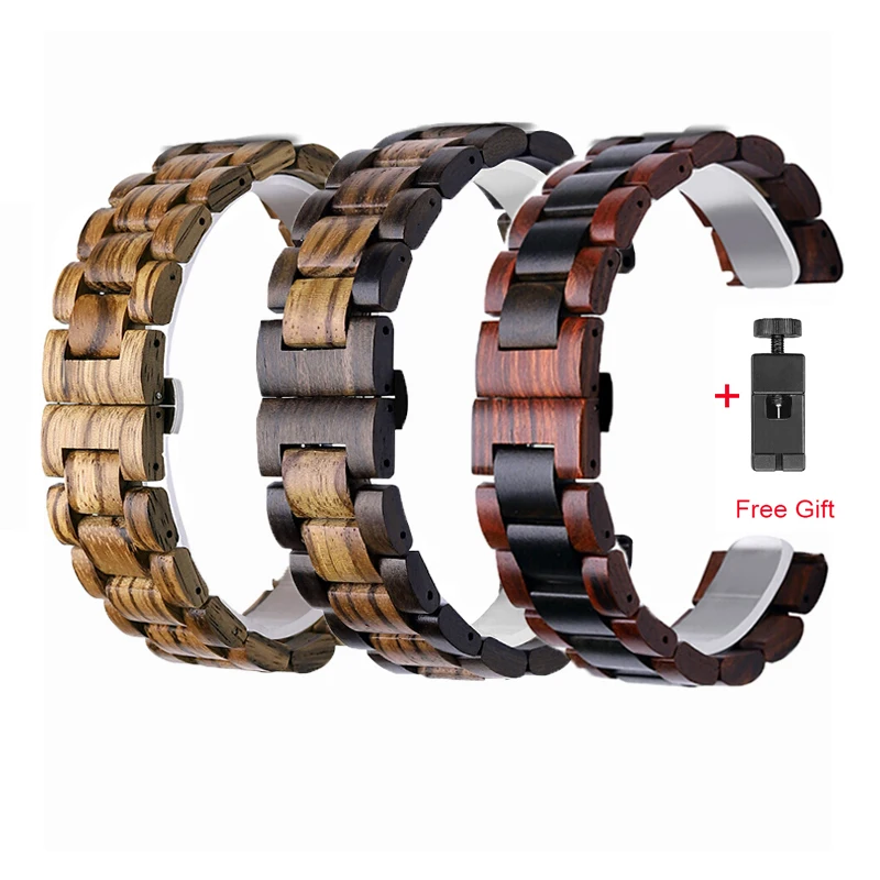 Деревянные ремешки для смарт-часов Garmin Vivoactive 3 4 20 мм 22 браслет Vivoactive4 Ремешки