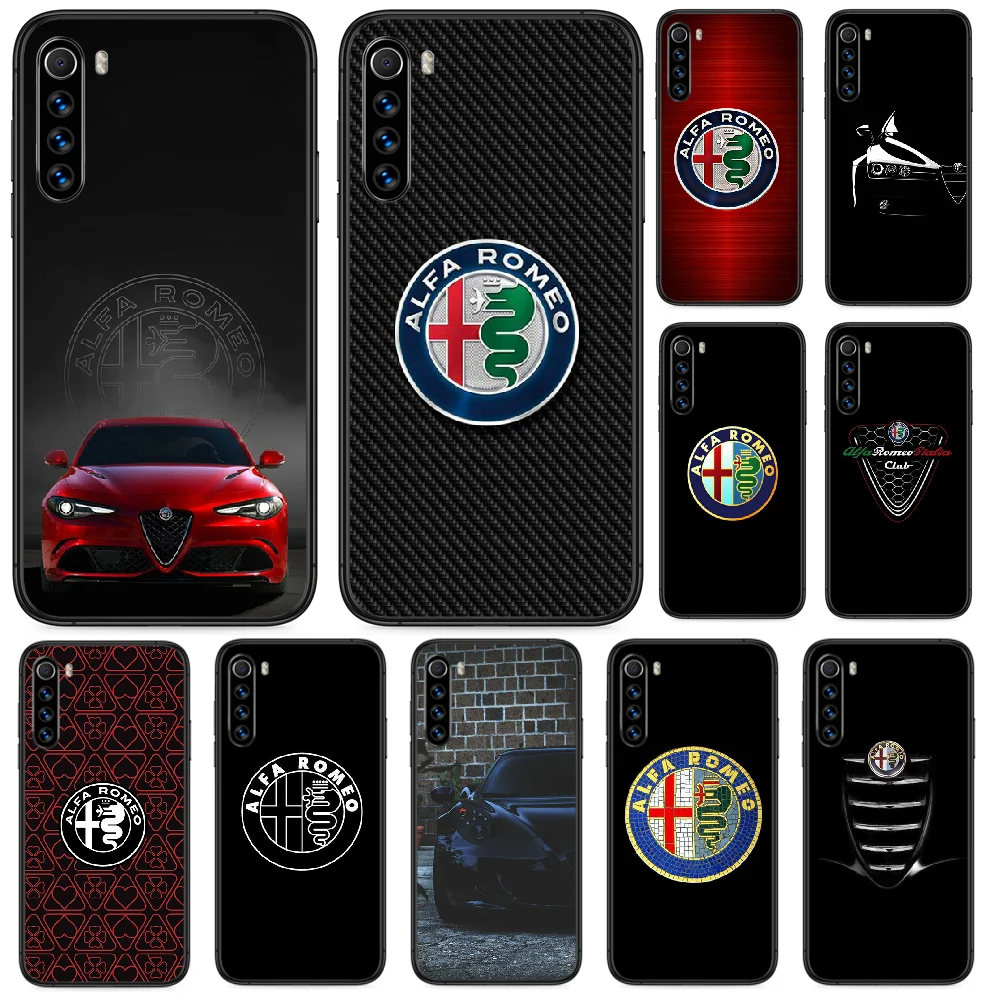 Alfa Romeo автомобильный чехол для телефона с логотипом Xiaomi Redmi Note 4A 4X 5 6 6A 7 7A 8 8A 4 5A 8T Plus