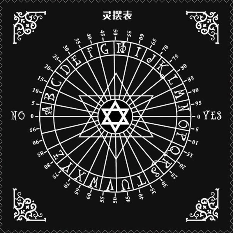 Marke Neue und Hohe Qualität 30x30cm Tischdecke Pendel Magie Pentagramm Runes Altar Tisch Tuch Divination Karte Pad