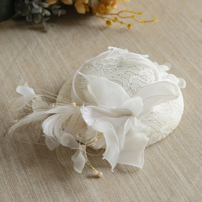 Винтажное свадебное платье шляпа-таблетка с вуалью войлочная одежда женские вуалетки Свадебные шляпы для женщин коктейльные женские LM015