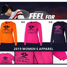 Q2019 женский свитер для гольфа яркий цвет зимний свитер для гольфа дышащая одежда для гольфа