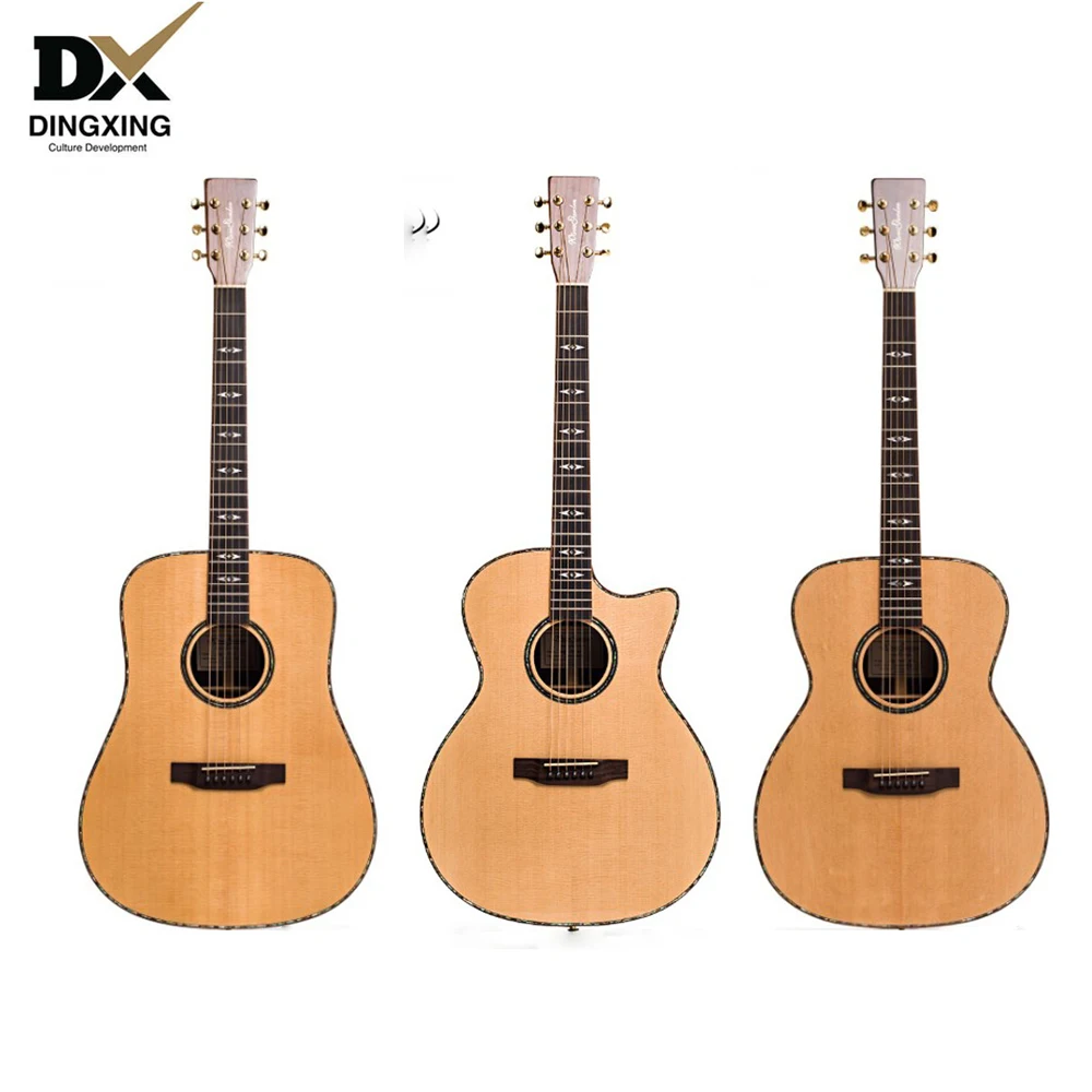

Professional Acoustic guitar All Solid Wood Spruce top 40 41 inch musical Stringed instruments steel strings guitarras Hot china