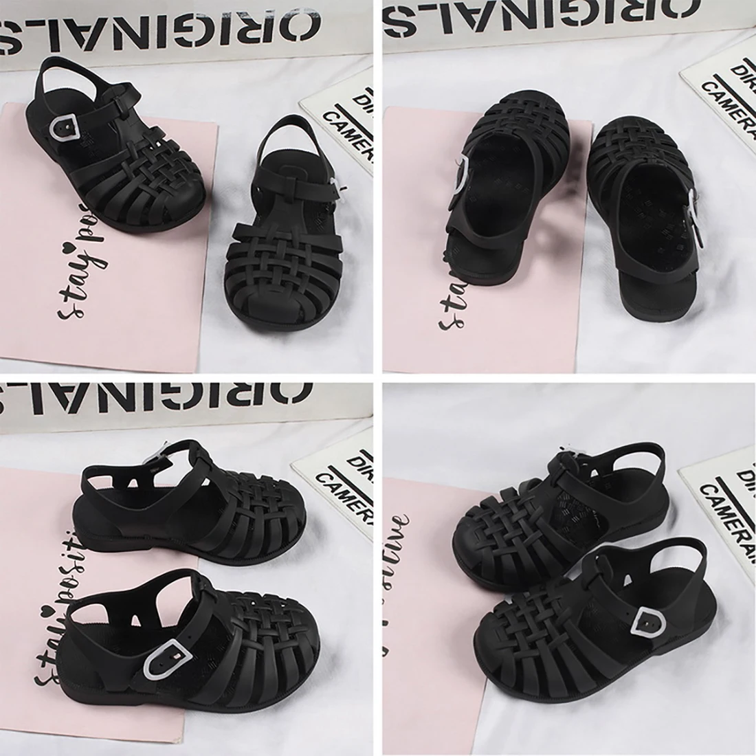 bata children's sandals Summer Boys Casual Roman Slippers Children Sandals Baby Girls Toddler Soft Non-slip Princess Shoes Kids Candy Jelly Beach Shoes children's sandals