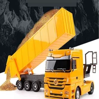 2.4GHZ 6CH Remote Control Truck With LED Light  Big Dump Truck Load 2250g Electric Toy Car Model Semi-Trailer  For Kids Gifts 2