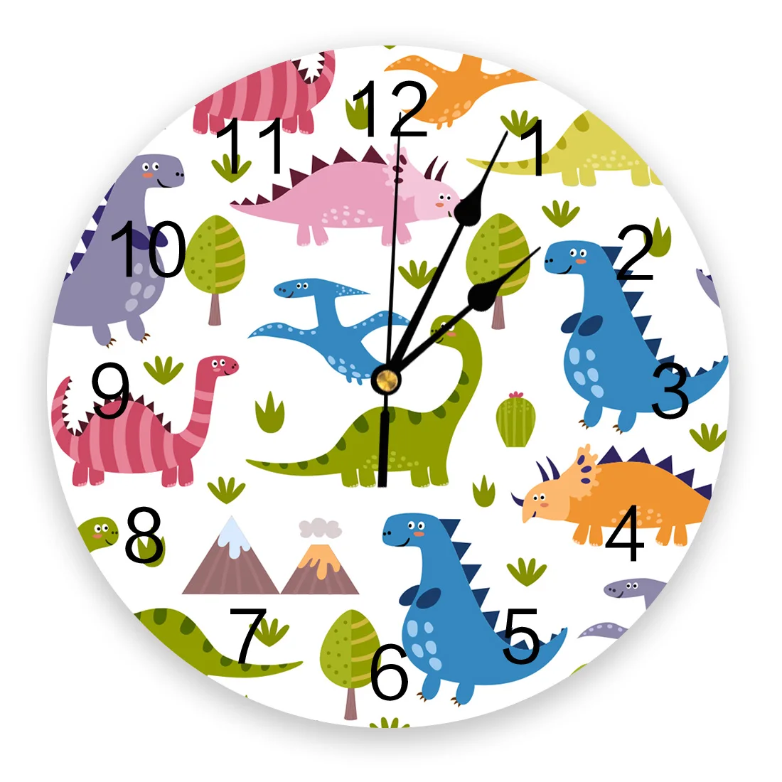 Dinosaurs Fashion Wall Clock Living Room Bedroom Hanging Table Silent Children Room Wall Clocks Home Decor 