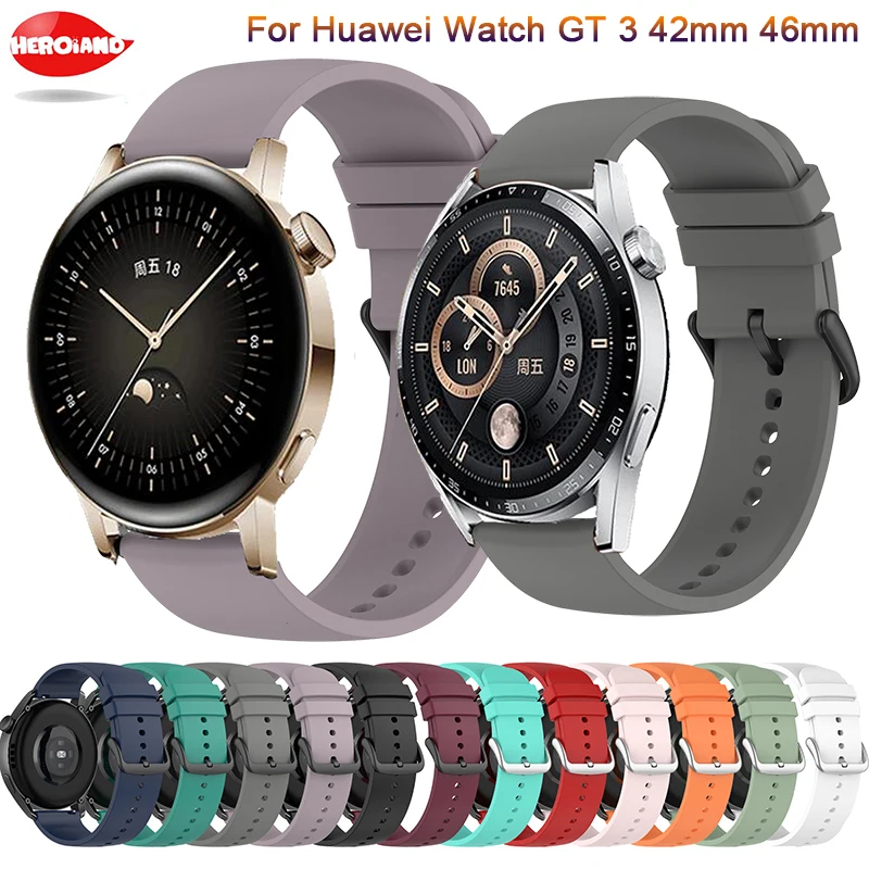 

Silicone Band For Huawei Watch GT3 46mm 42mm strap For GT2 46mm 42mm Wristband Bracelet For Amazfit GTR 3 pro smartwatch correa