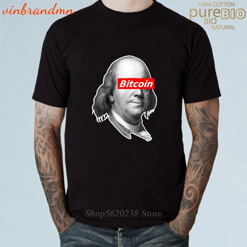 Bitcoin is the new currency Graphic T-shirts Crypto Currency New Design Printing T Shirt Hipster Custom Camiseta Hombre | Мужская одежда