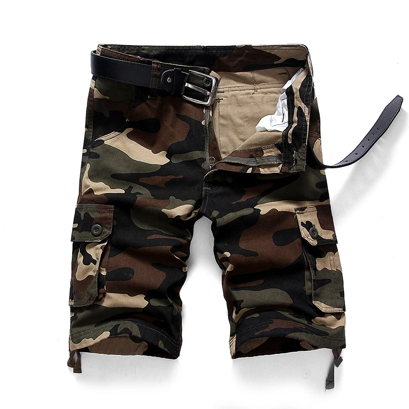 Camouflage Camo Cargo Shorts Men 2023 Summer Casual Cotton Multi-Pocket Loose Shorts Army Military Tactical Shorts Plus Size 44 3