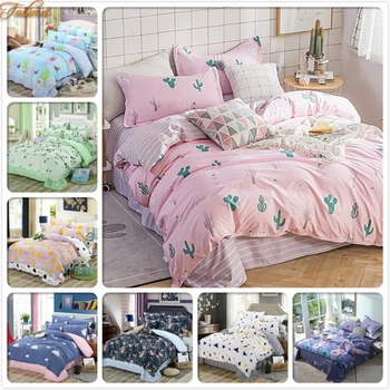 

Bedspread Quilt Pillow Case Duvet Cover Pillowcase 3/4 pcs Bedding Sets Adult Couple Kids Child Bed Linens Big Double Size Sheet