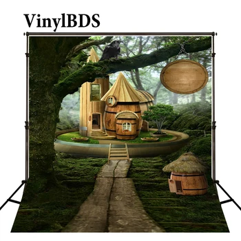 

VinylBDS Newborn Backdrops Fairy Tale World Forest Background Large Size Seamless Photo For Photography Studio