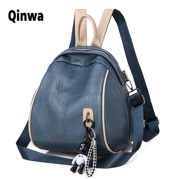 

New Fashion Women Backpack 2020 High Quality PU Leather Backpacks for Teenage Girls Female School Multifunction Bag Mochila