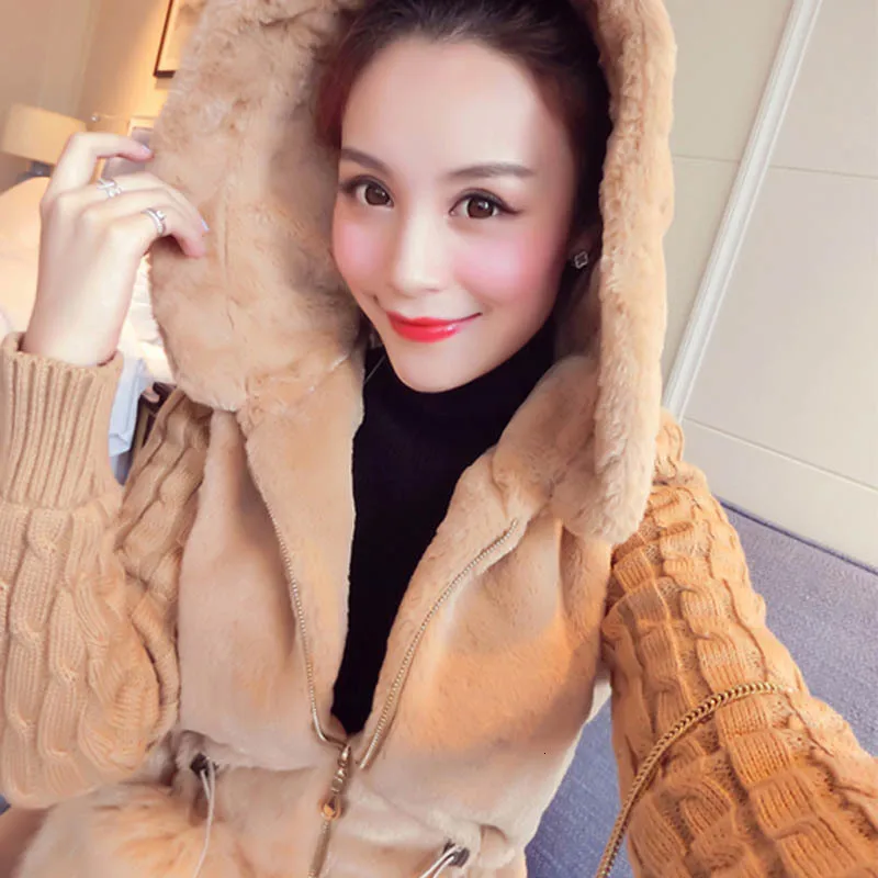 Осень зима новые модные женские корейские вязанные рукава утолщенные зимние