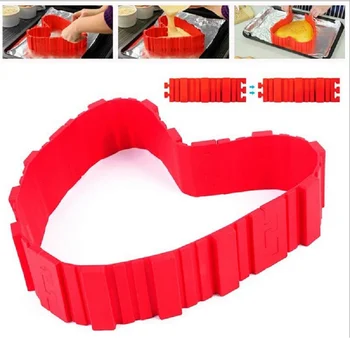 

K-STAR Cake Mold Tool Creative Flexible Diy Silicone Cake Mold Square Flower Heart Shaped Round Baking Pan Baking