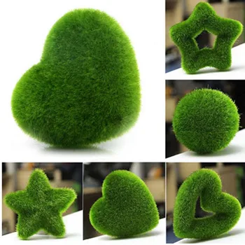 

Hot Sale Fashion Lovely 5 Styles Artificial Fresh Moss Balls Green Plant Home Garden Weeding Decoration Party Decor new arrival