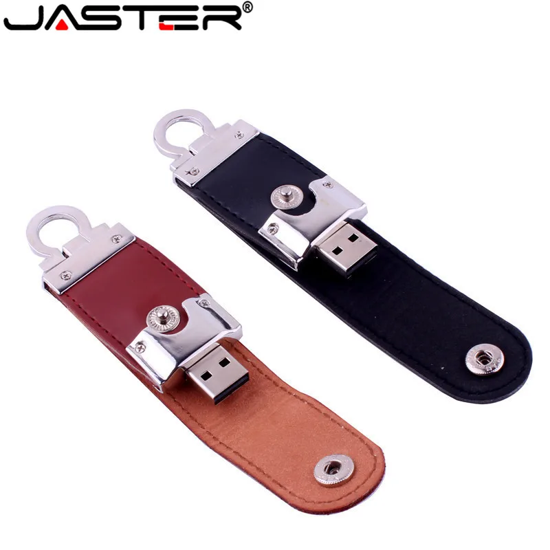 JASTER 100% реальная емкость 2 цвета 4 ГБ 8 16 кожаный брелок USB флэш накопитель 32 Гб 64