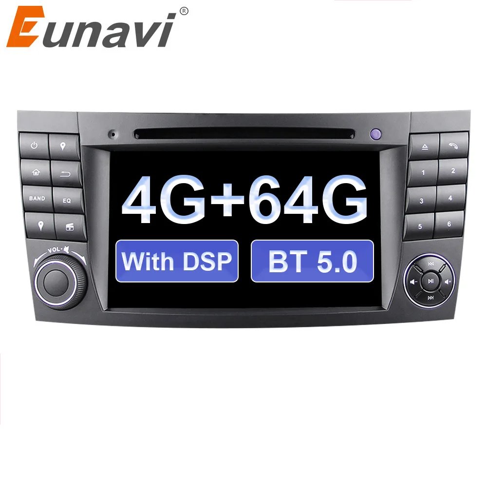 Eunavi 2 Din Android 9 Автомобильный мультимедийный dvd-плеер для Mercedes Benz e-класс W211 E200 E220 E300