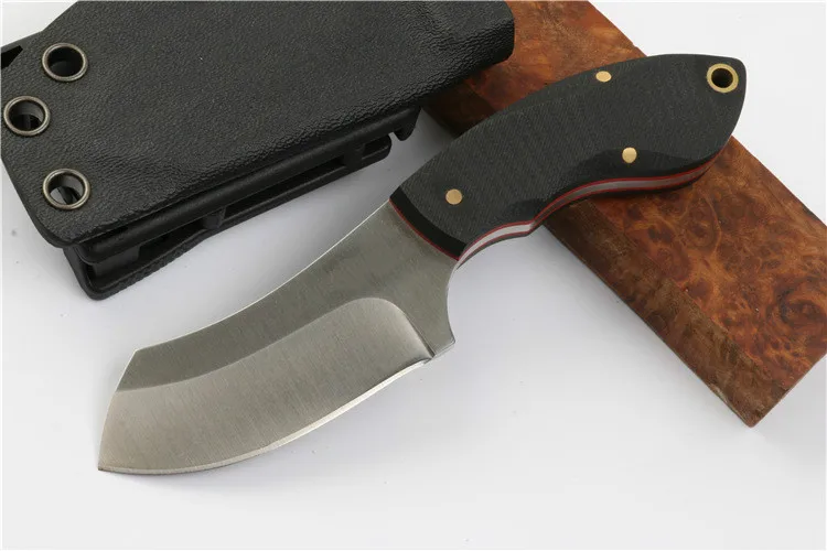 Keel structure Survival Straight Knife 9CR18MOV Blade G10 Handle Outdoor Multifunctional hiking Small Hunting Fixed Blade Knives