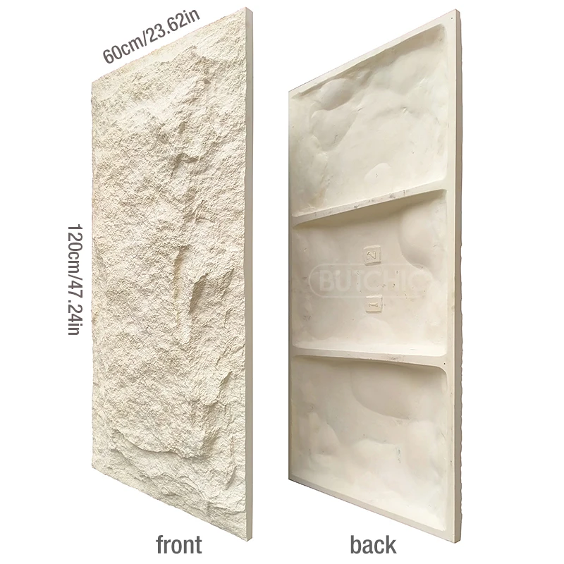 Description Picture 4 of item4 pcs 120x60cm high simulation stone 3D wall stickers stone pattern wallpaper wall covering living room 3D wall panel mold tile
