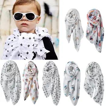 

115cm 2-Layers Soft Animal Print Baby Swaddle Blanket Muslin Gauze Bath Towel