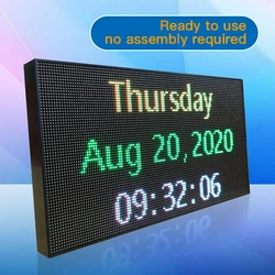 Bannière LED avec panneaux publicitaires en couleur, Message défilant, Programmable, affichage de texte 